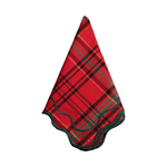 Red and Green Tartan Napkins, Set of 8