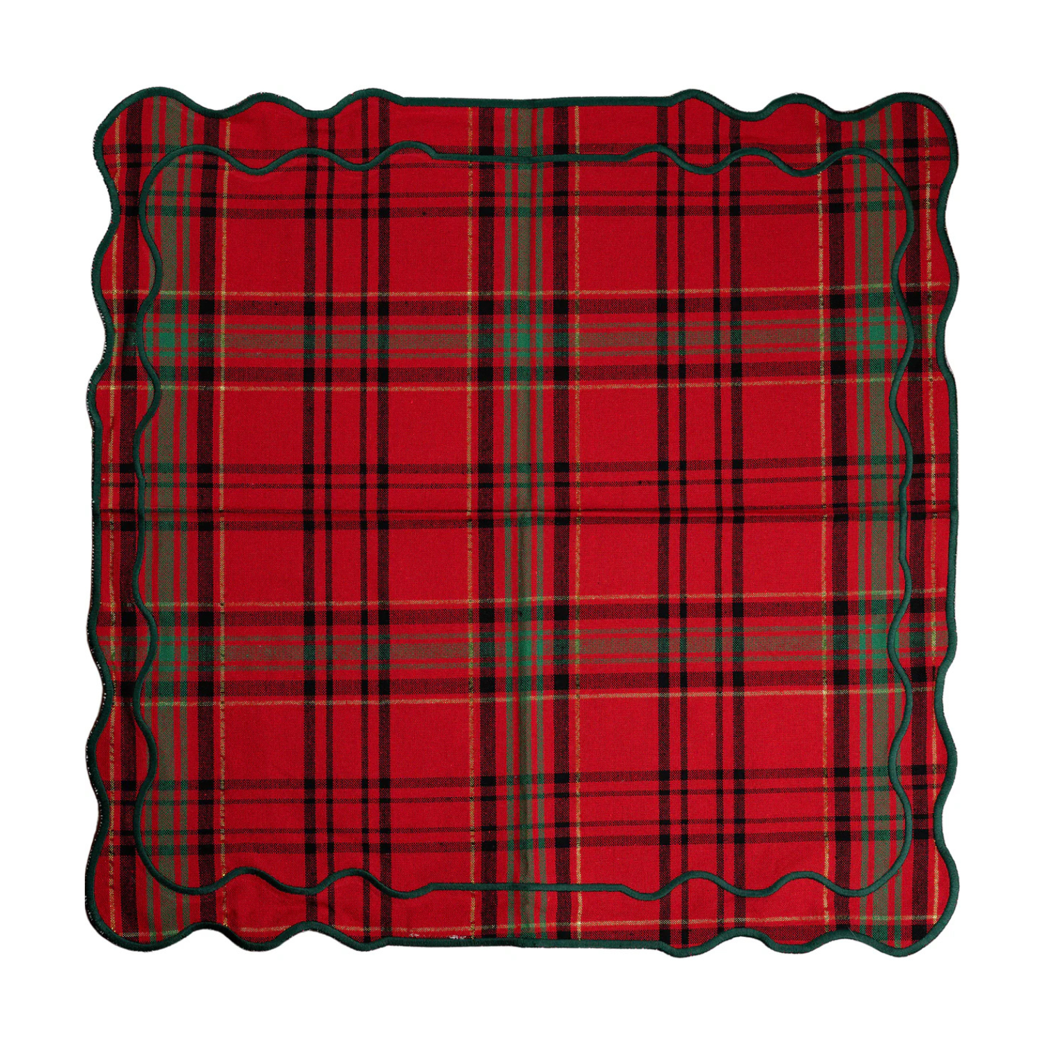 Red and Green Tartan Placemat, Set of 8