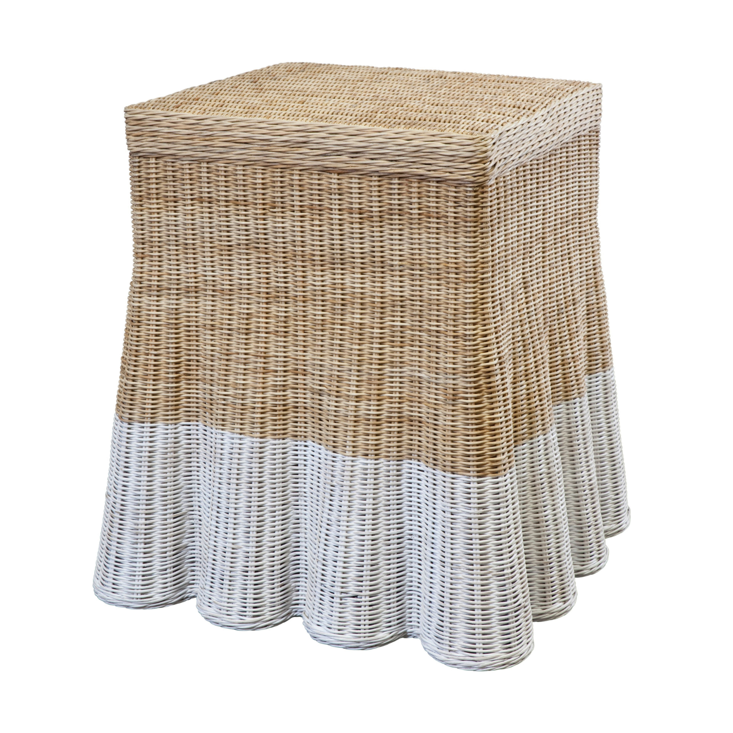Dipped Scallop Square Side Table