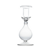 La BoHeme Clear Candlestick, w/ Clear Leaves