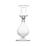 La BoHeme Clear Candlestick, w/ Clear Leaves