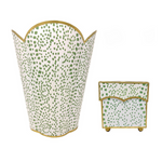 Green Polka Dot Tissue Holder & Wastepaper Basket