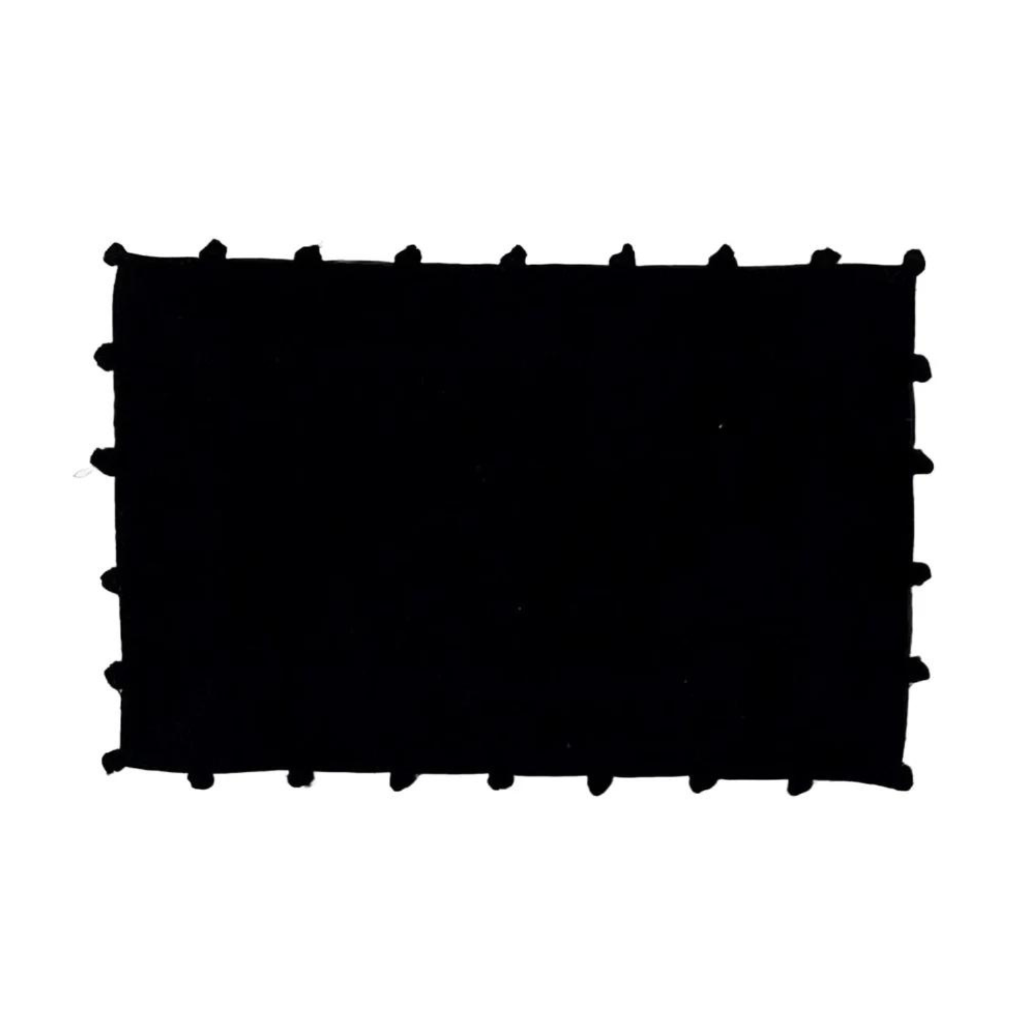 Cocktail Napkin, Black Pom-Pom, Set of 8