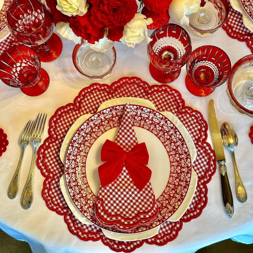 Bettina Placemat - Red Gingham (Set of 4)
