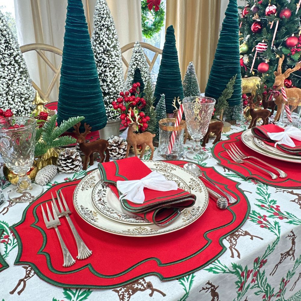 Red Christmas Belle - Placemats (Set of 4)