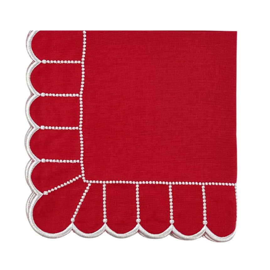 Studio Collection: Pippa Napkin - Red/White (Set of 4)