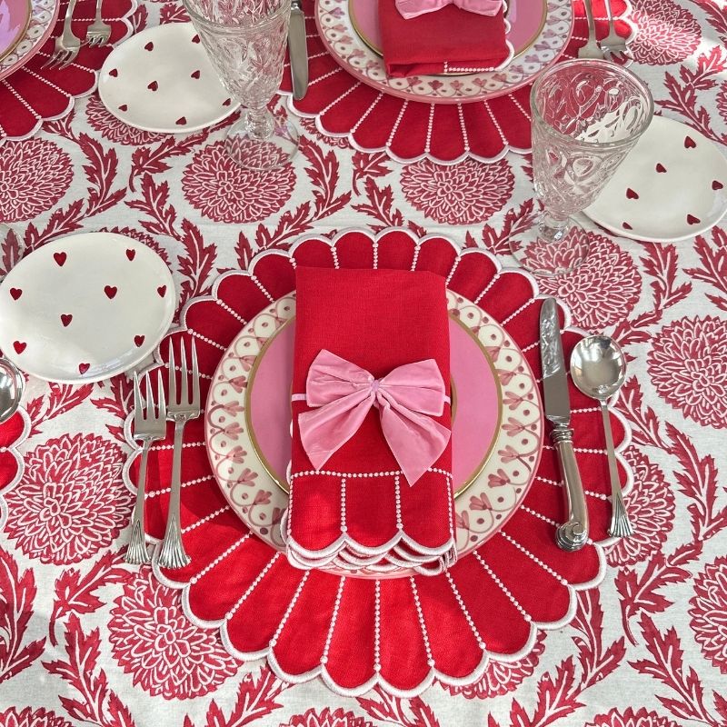 Studio Collection: Pippa Placemat - Red/White (Set of 4)