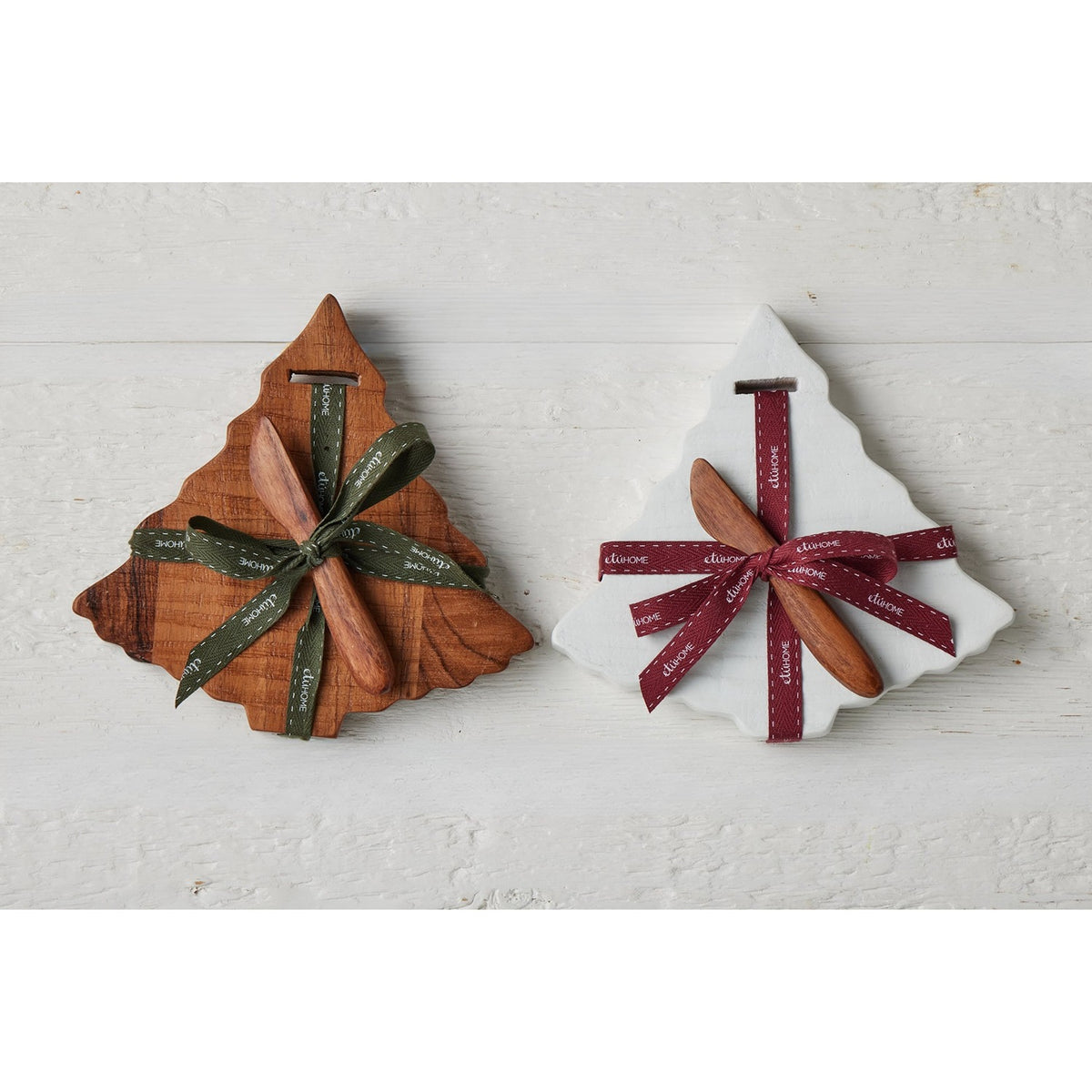 Mini Tree Board, Natural, Spruce Ribbon