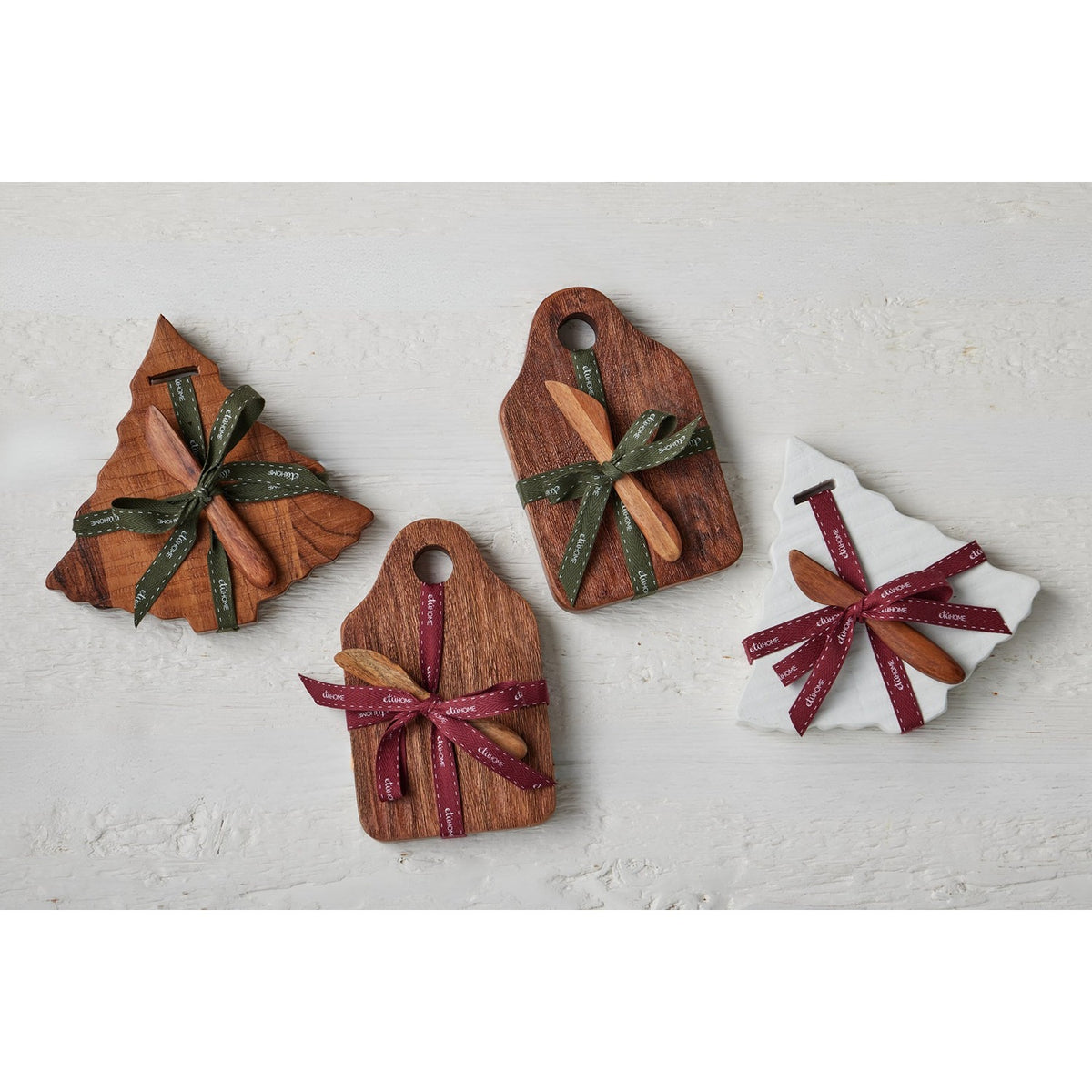 Mini Tree Board, Natural, Spruce Ribbon