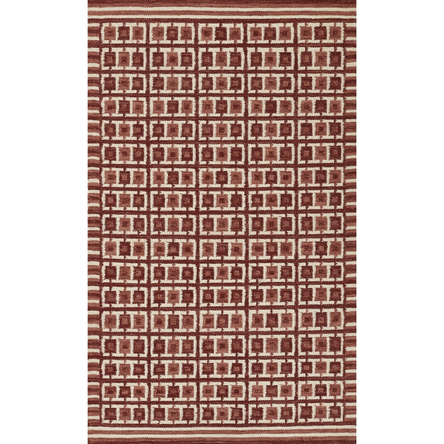 Scandi Square Grid Handwoven Rug