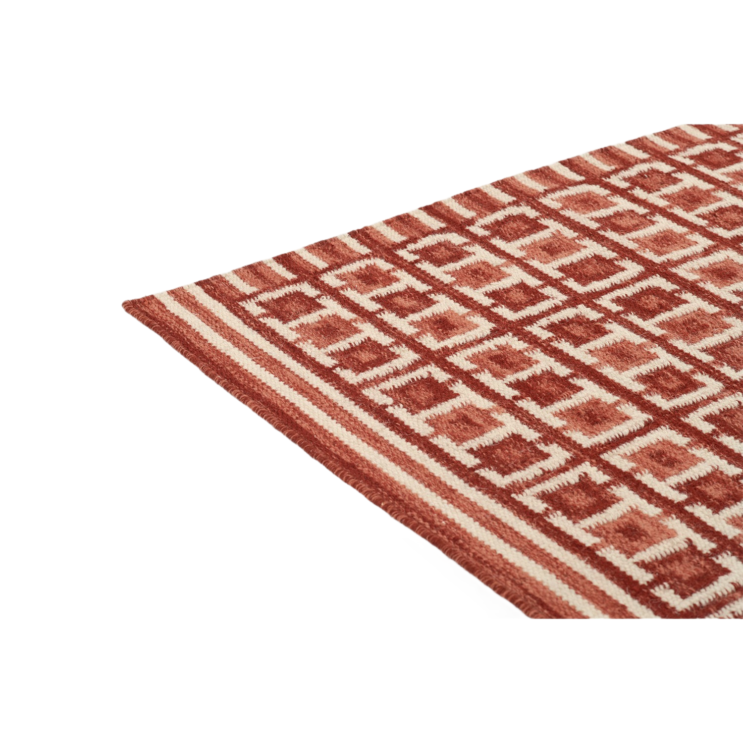 Scandi Square Grid Handwoven Rug