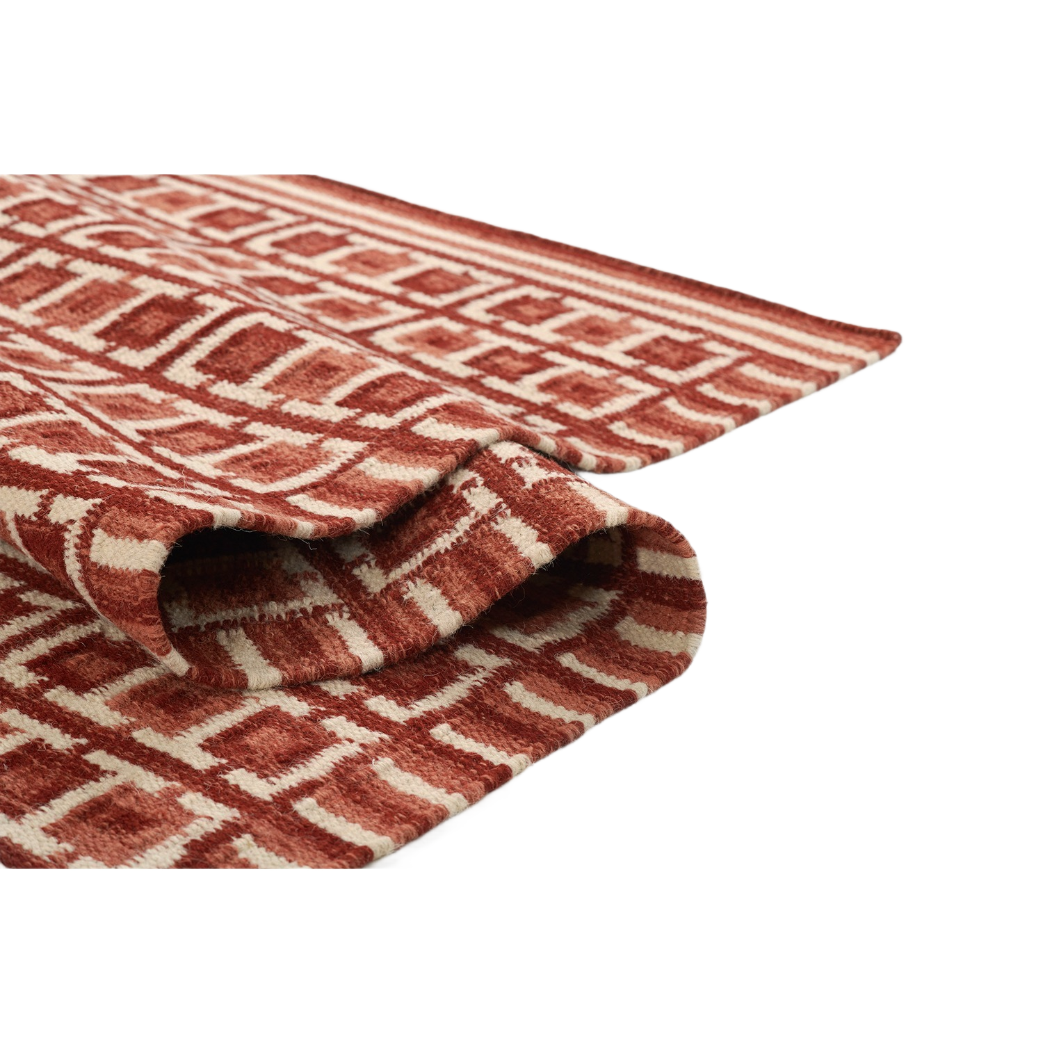 Scandi Square Grid Handwoven Rug