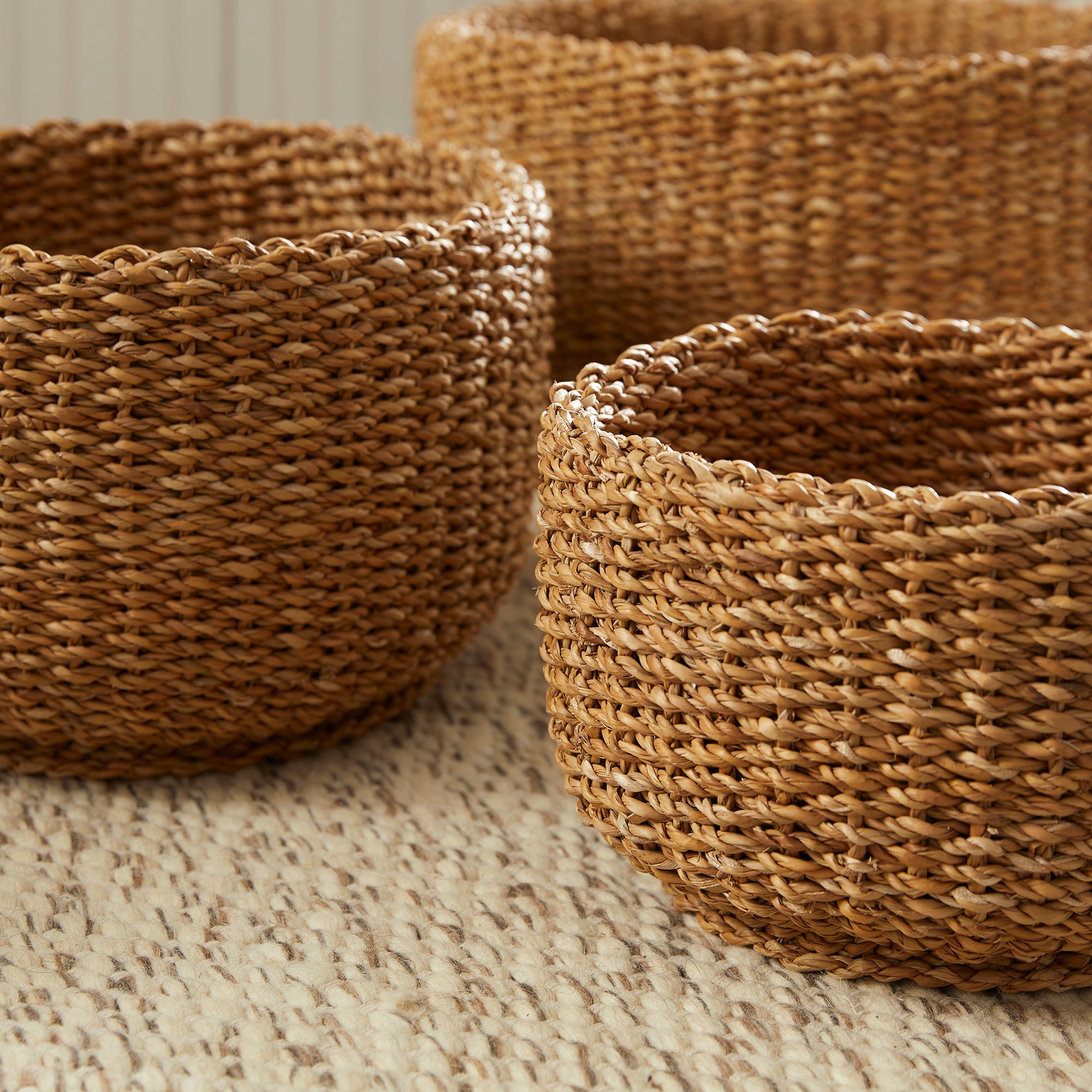 Seagrove Cylindrical Baskets, Set of 3