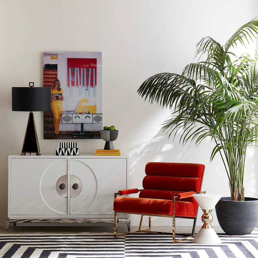 Channeled Goldfinger Lounge Chair - Varese Persimmon