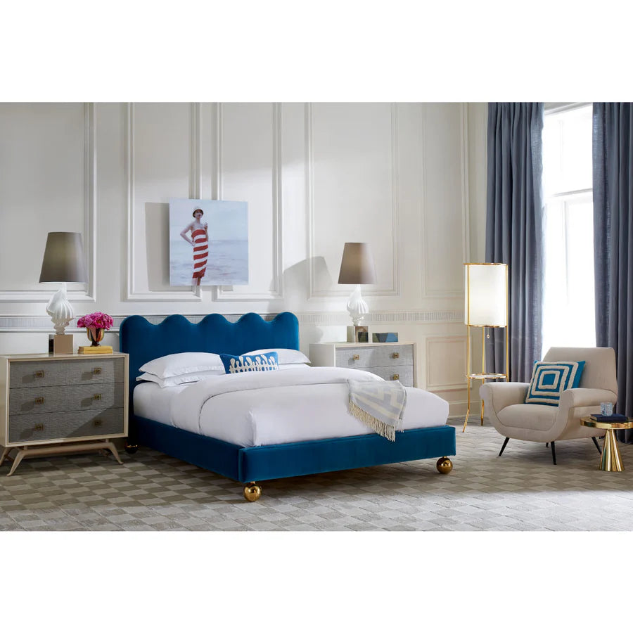 Ripple King Bed - Venice Peacock