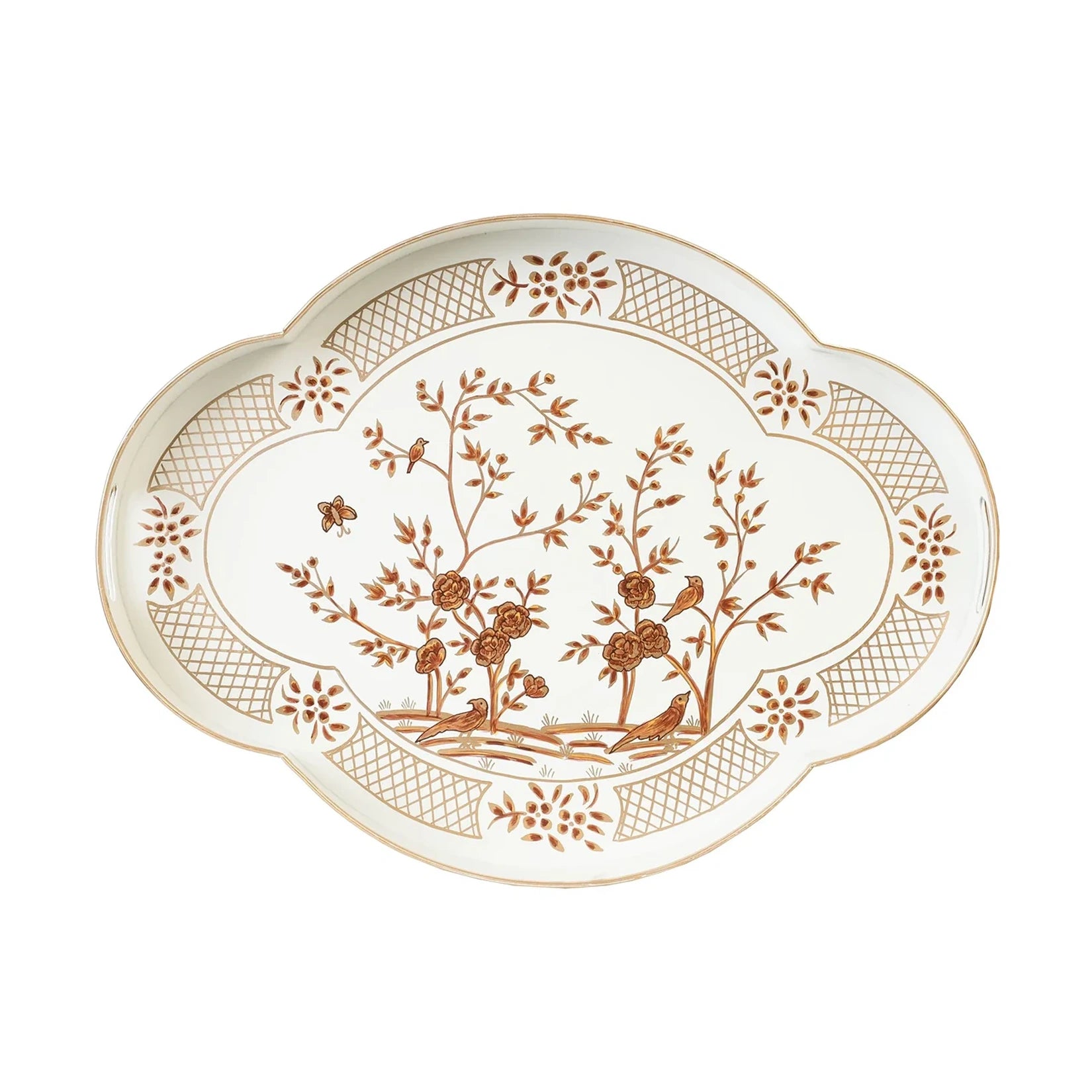 Ivory Scalloped Tray