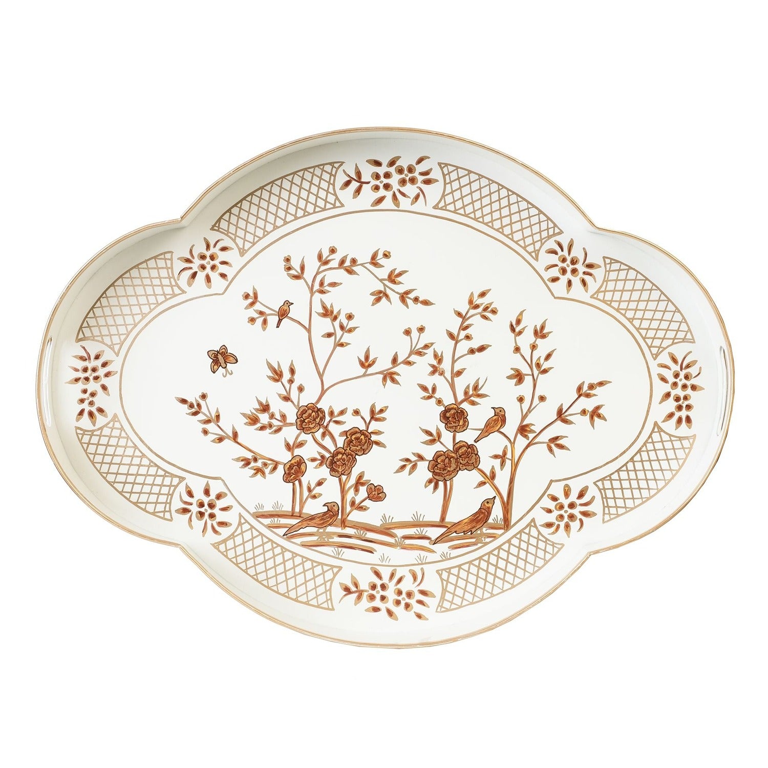 Ivory Scalloped Tray