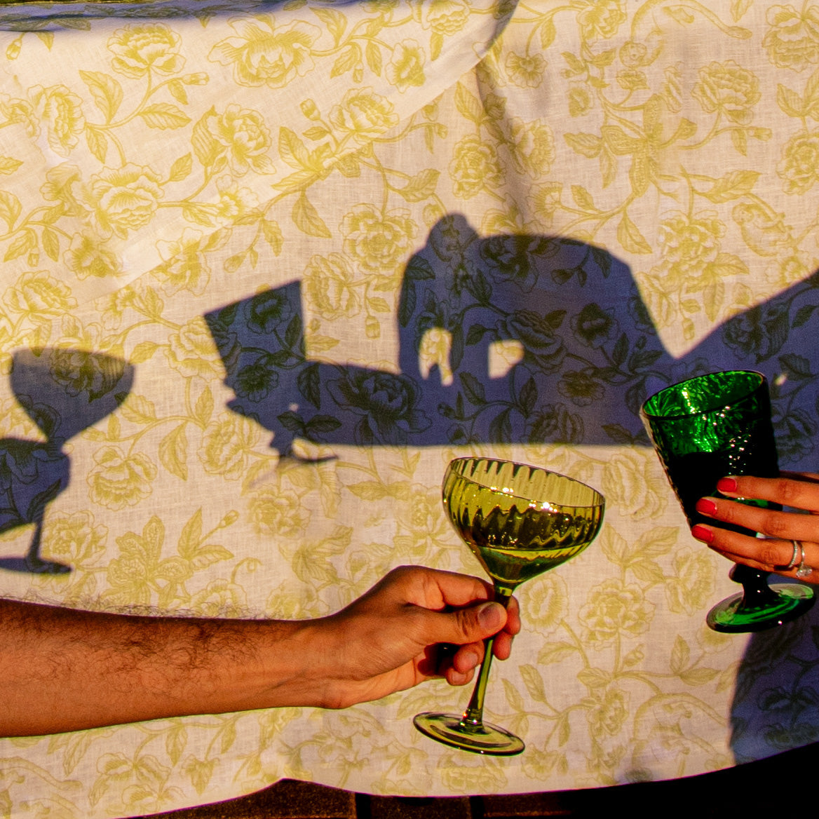 Sage Ribbed Coupe - Set of 4