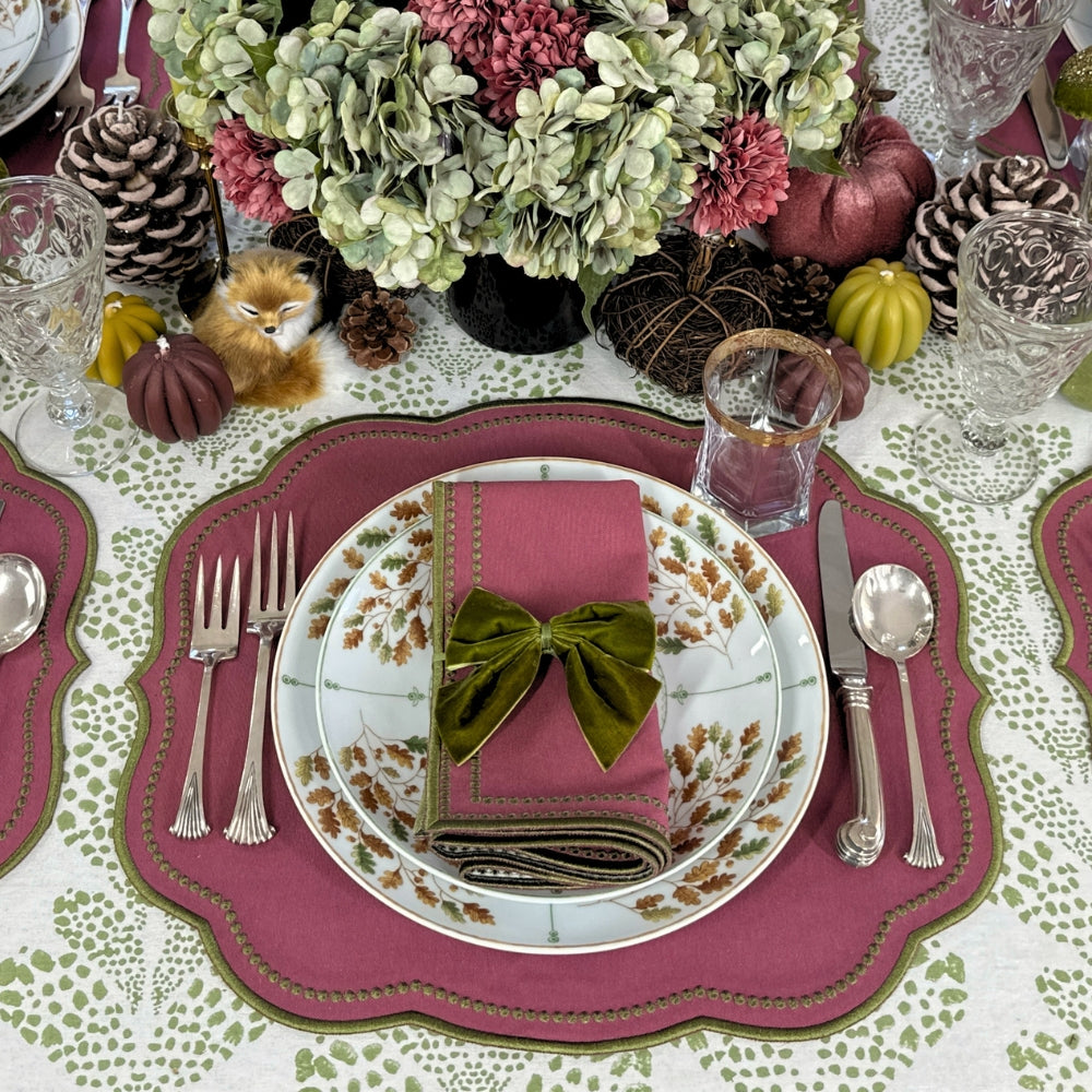 Charlotte Placemat - Plum and Sage (Set of 4)