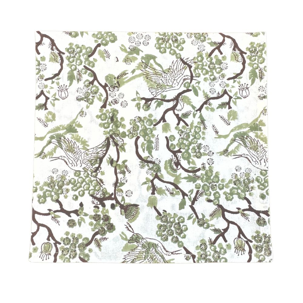 Sage Toile de Jouy Birds - Napkins (Set of 4)