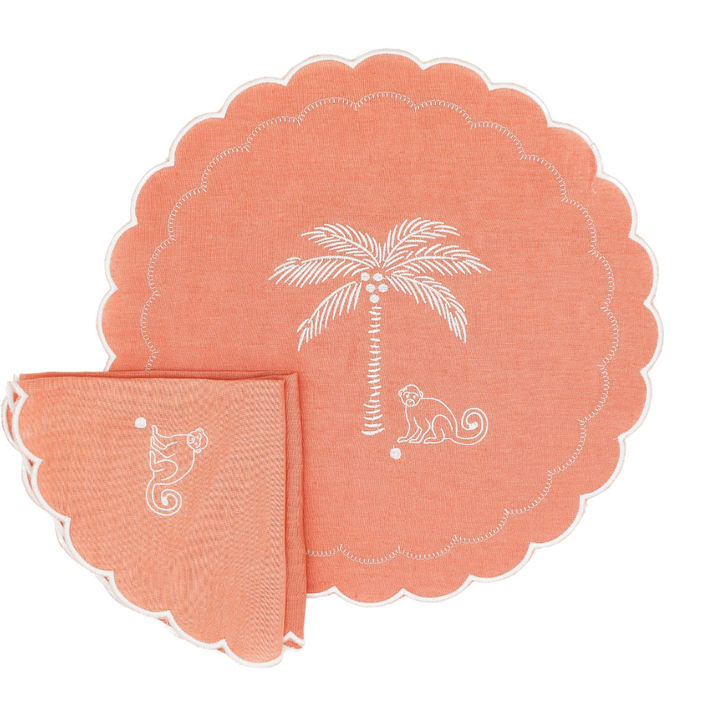 Salmon Sunset Simia Napkin - Set of 4