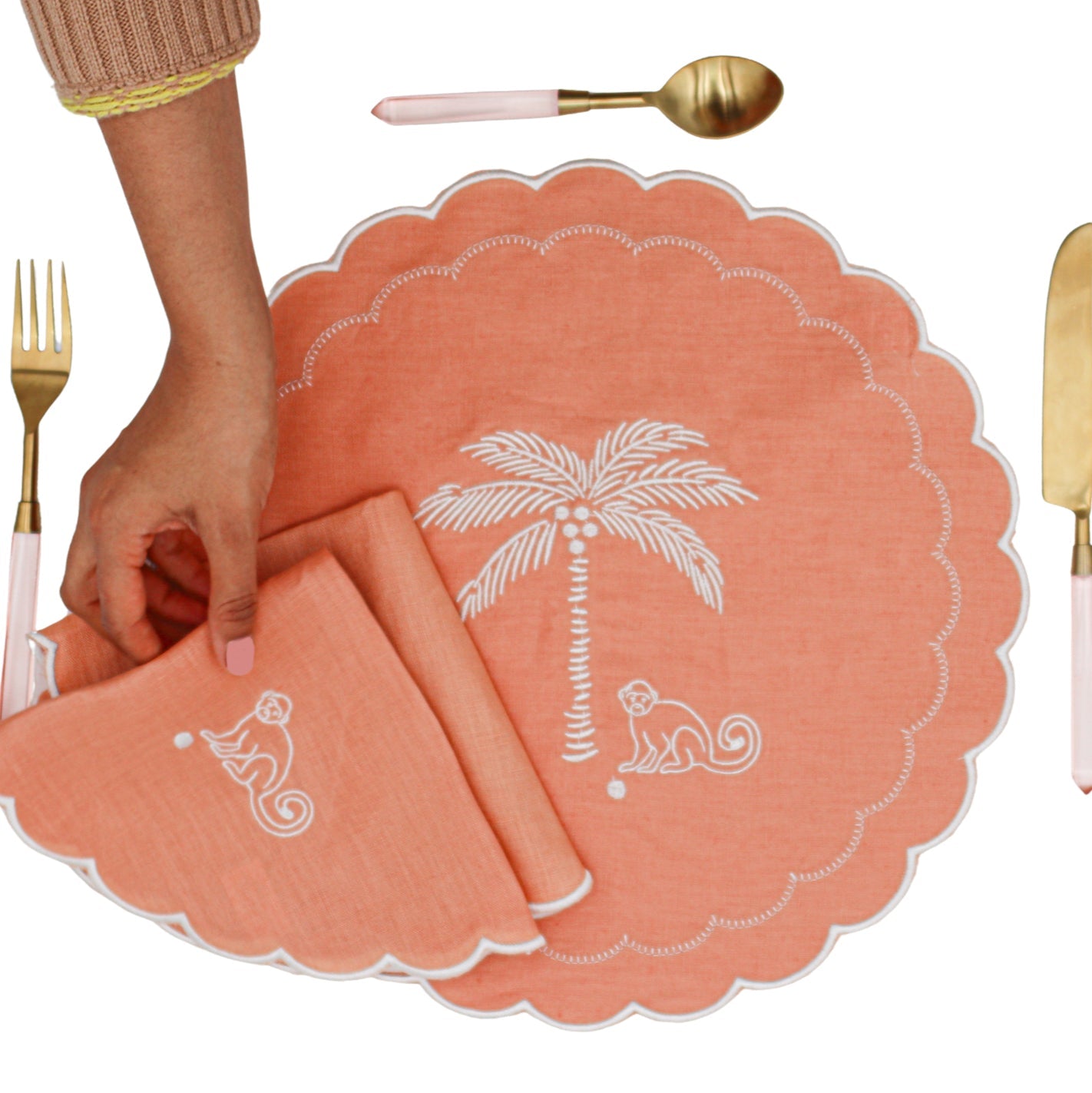 Salmon Sunset Simia Placemat - Set of 4