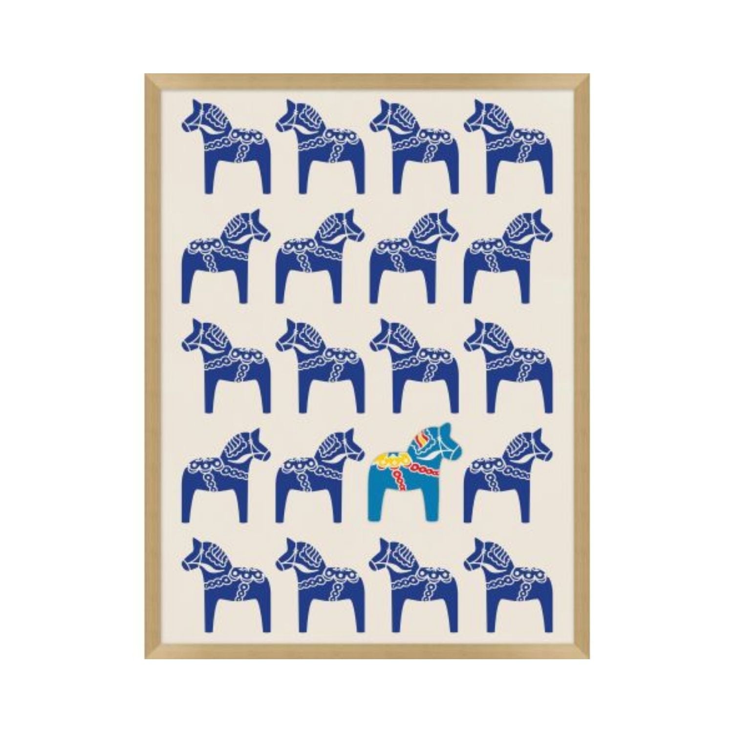 Sapphire Dala Horse