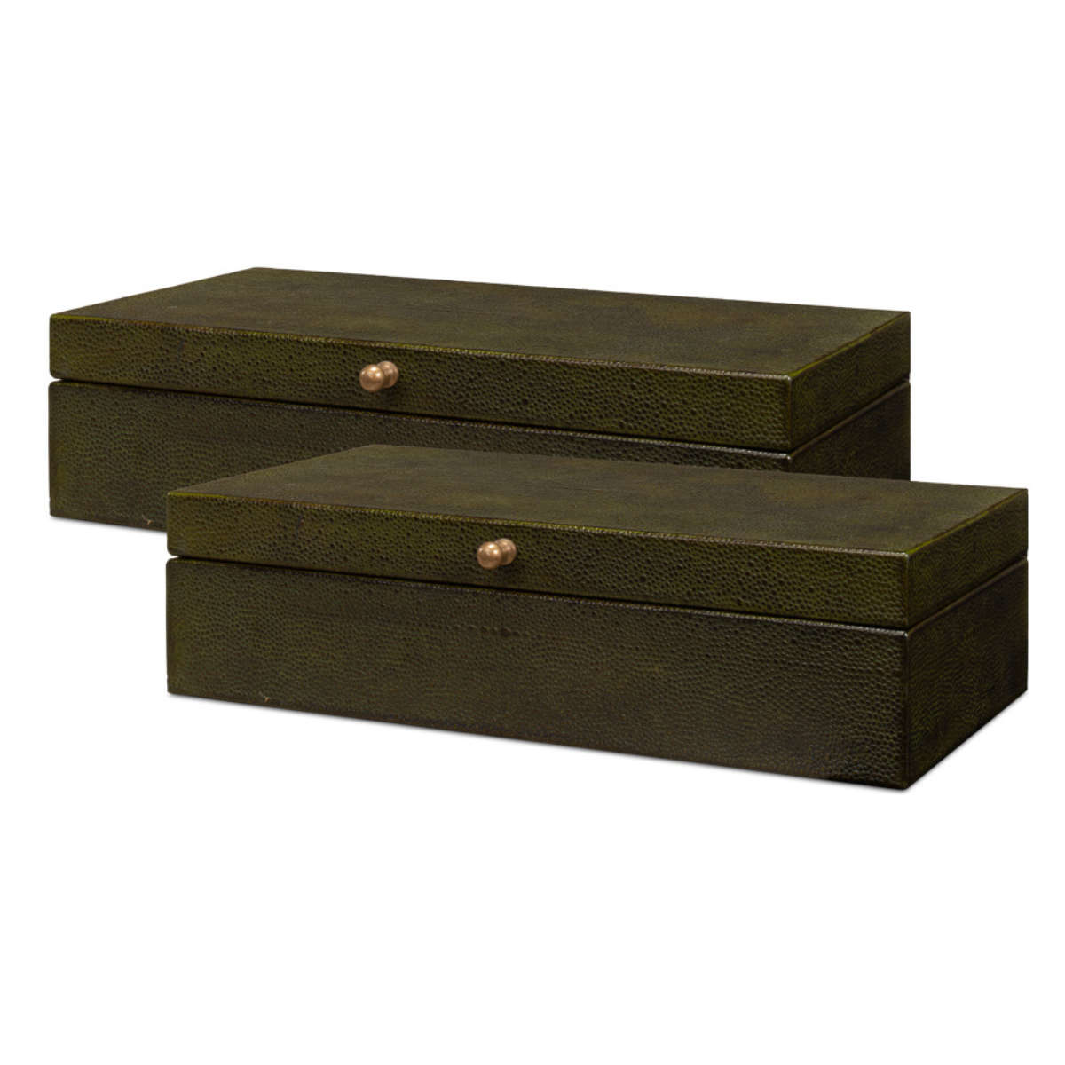 Gatsburg Shagreen Box - Leaf (Set of 2)