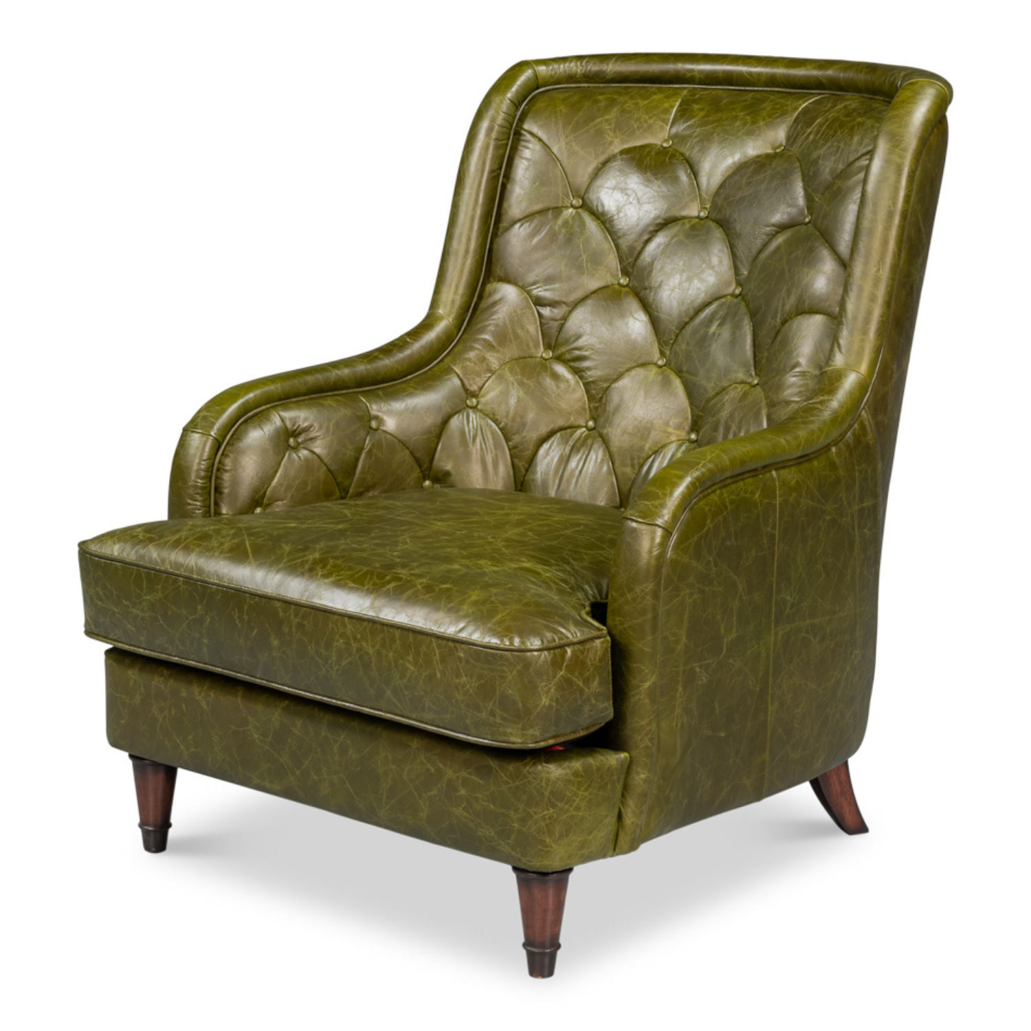 Leather Chair, Britain Green