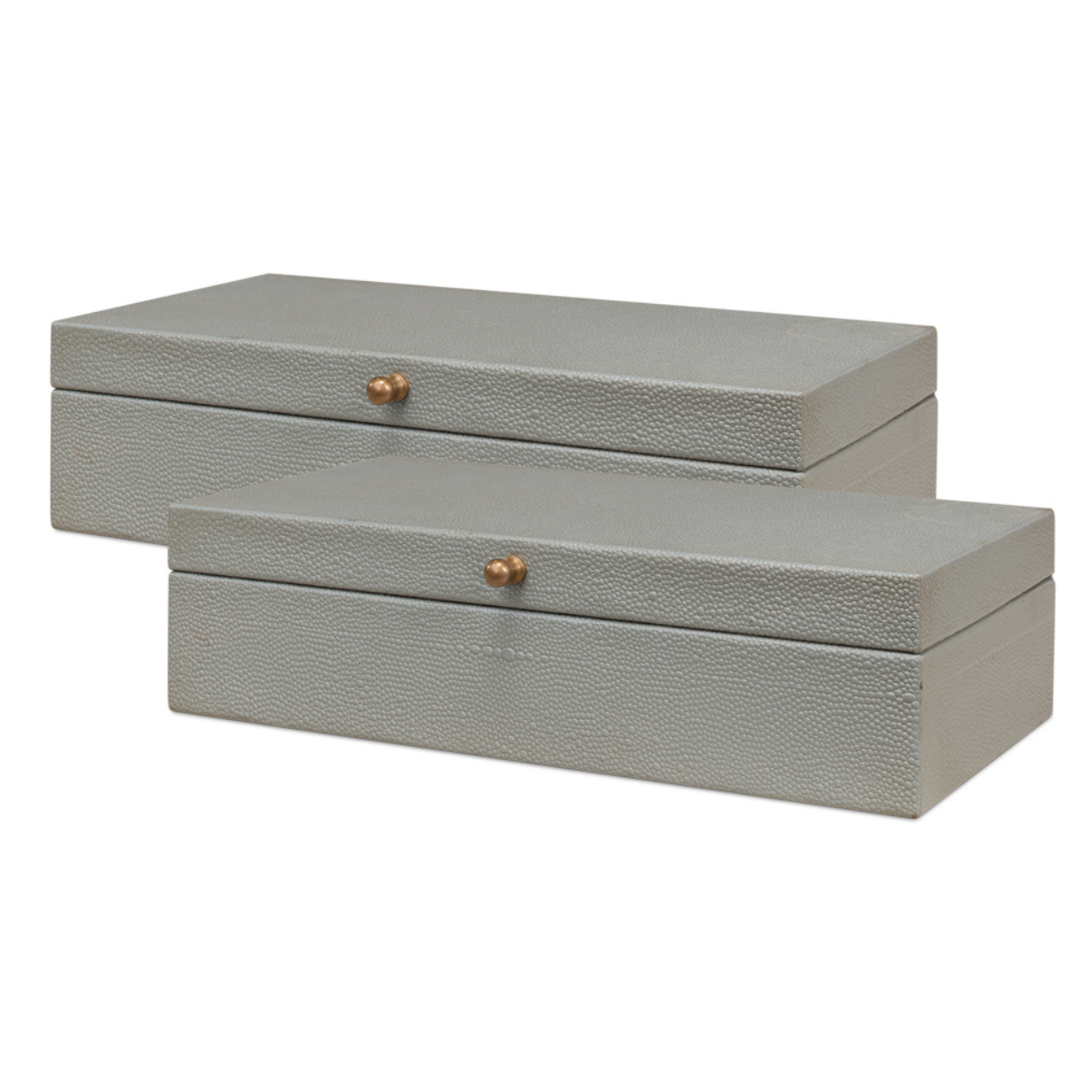 Gatsburg Shagreen Box - Storm Grey (Set of 2)