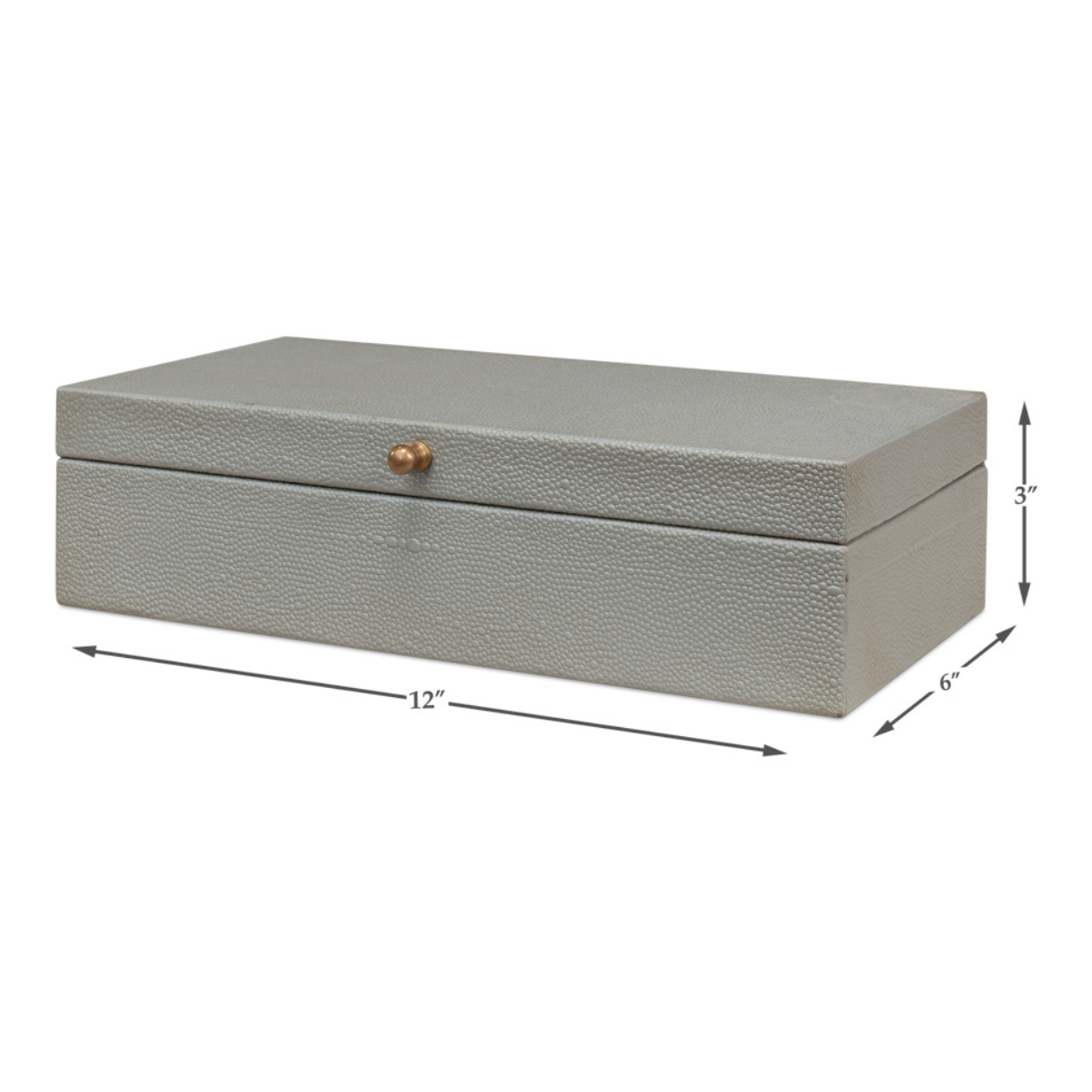 Gatsburg Shagreen Box - Storm Grey (Set of 2)