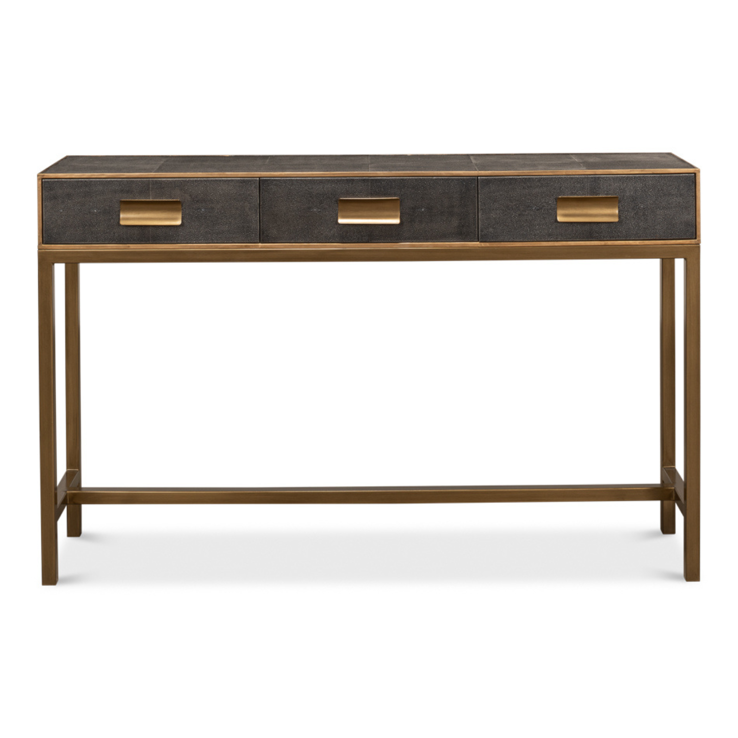Gideon Shagreen Console Table, Antique Grey