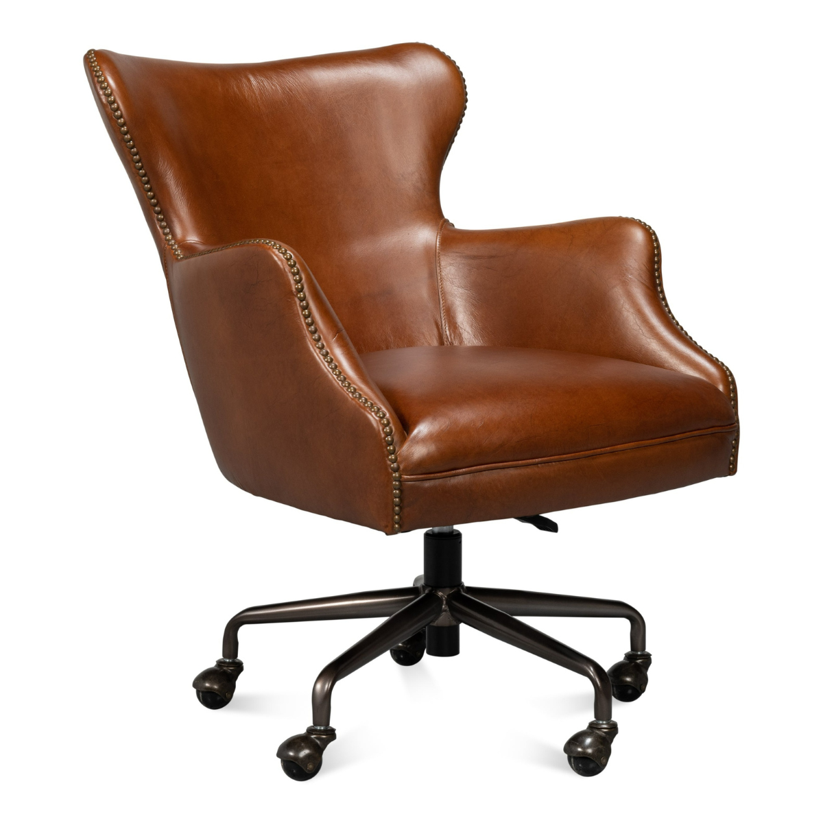 Andrew Jackson Desk Chair Havana Leather