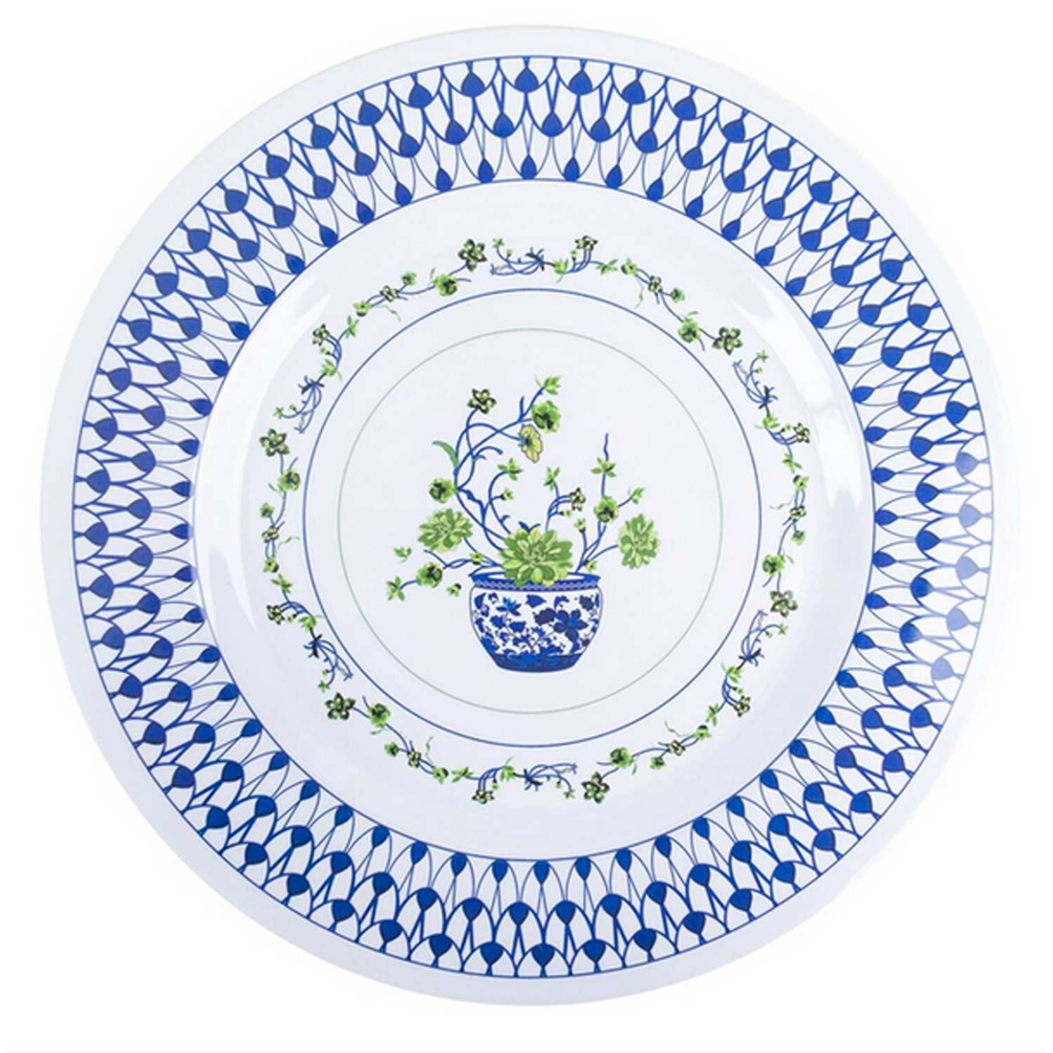 Floral Cache Pot Melamine Dinnerware Collection