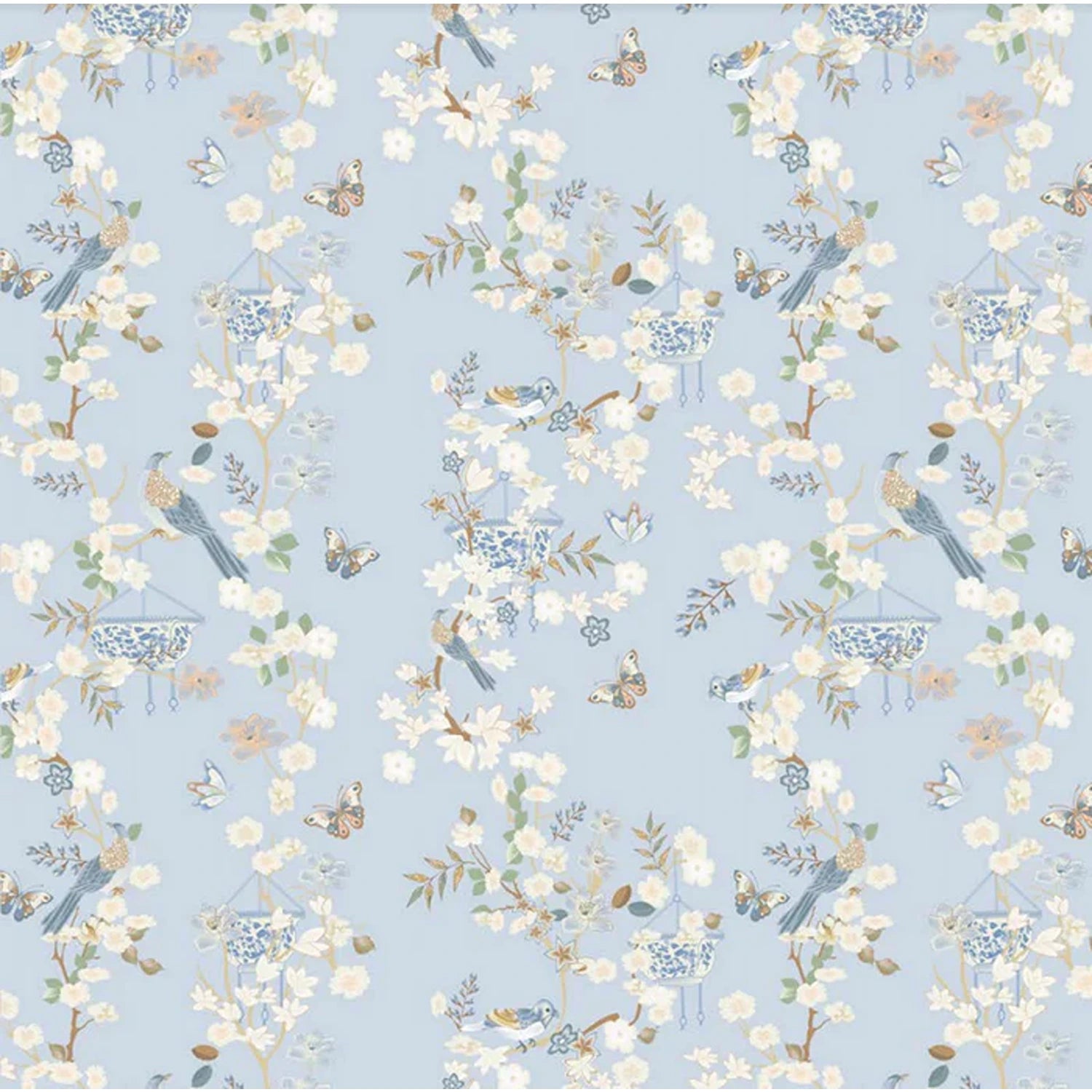 Pale Blue Chinoiserie Gift Wrap