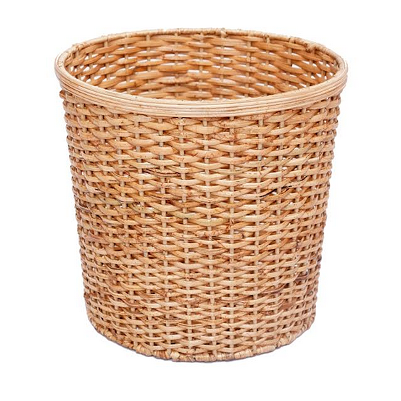 Round Wicker Wastepaper Basket