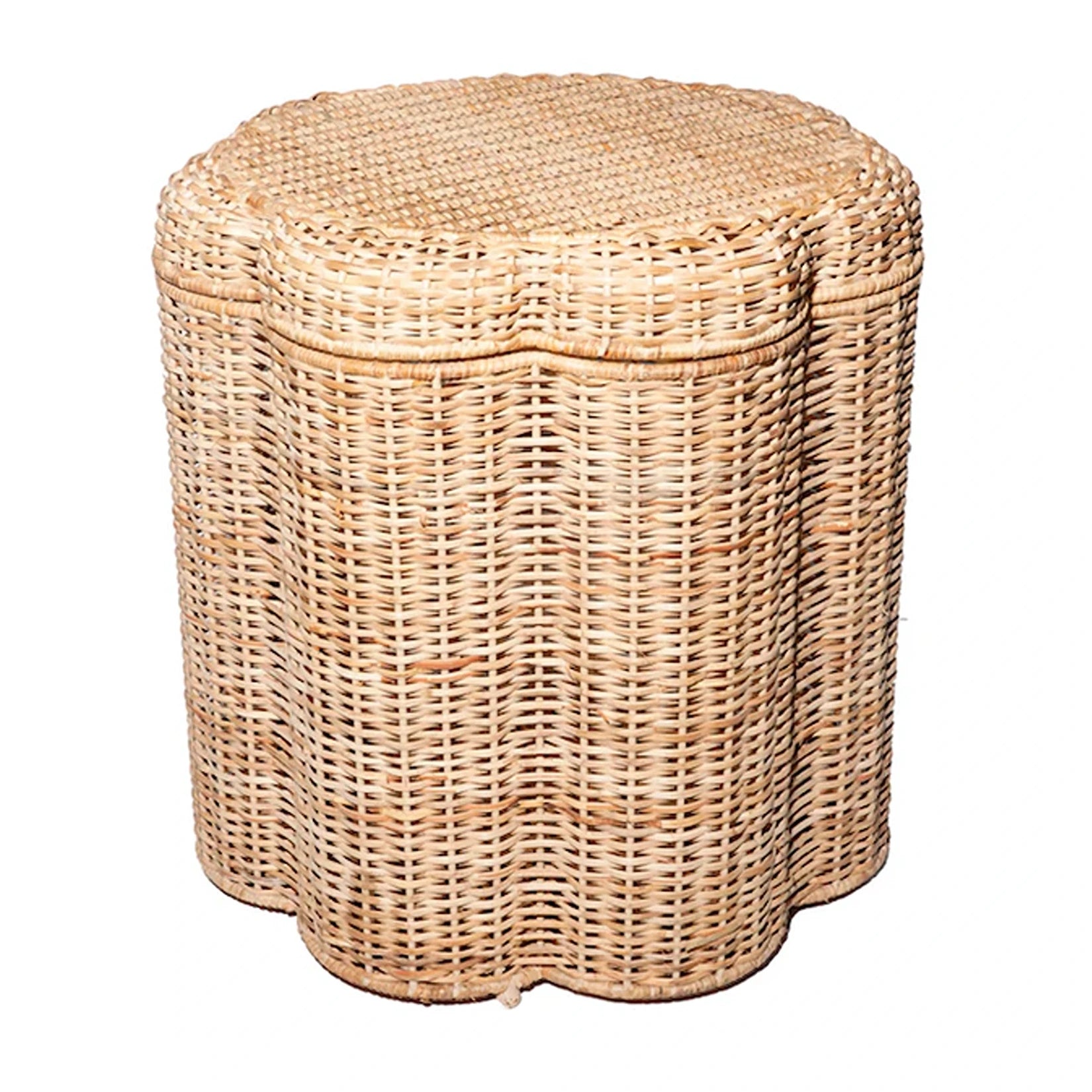 Scalloped Storage Ottoman