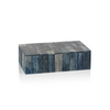 Verona Ribbed Blue Bone Inlay Decorative Box