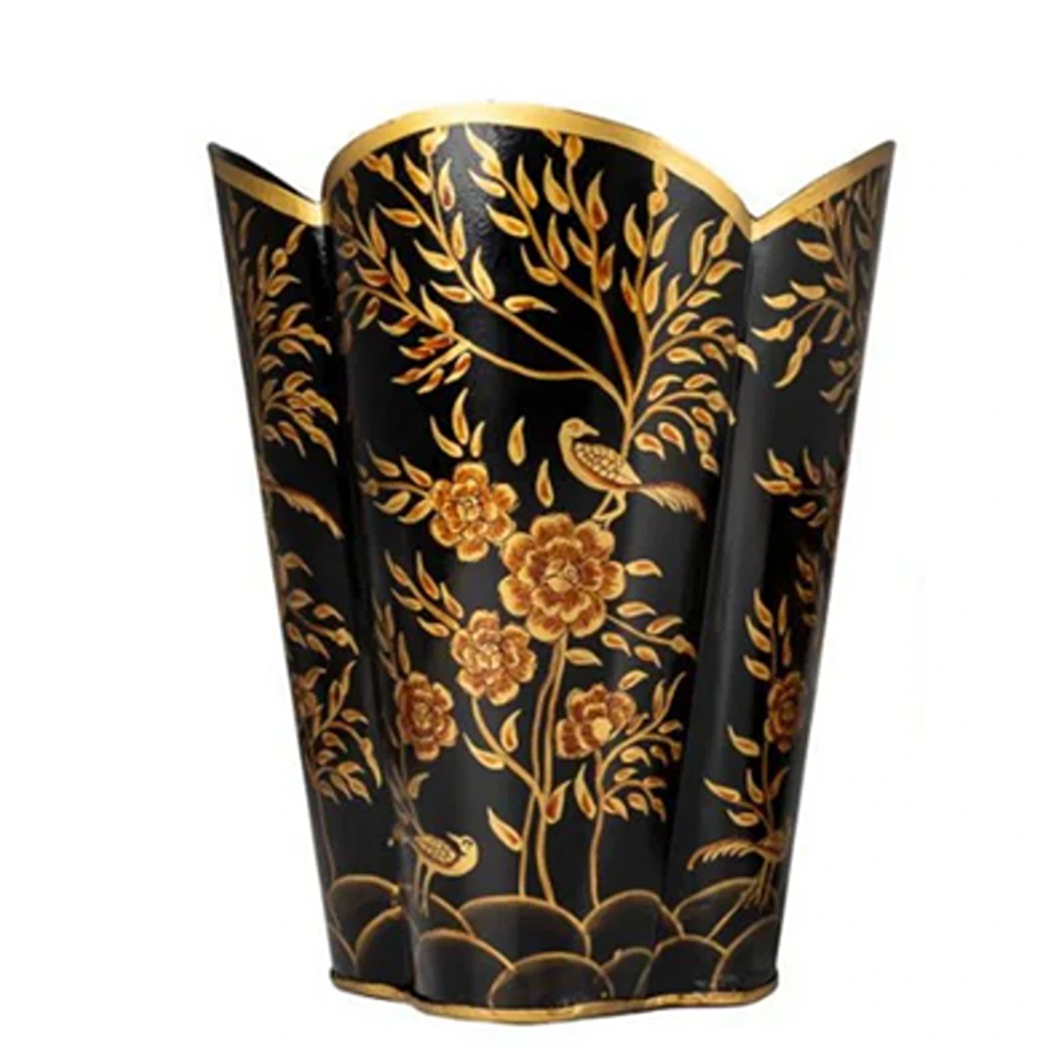 Black & Gold Pheasant Wastepaper Basket & Tissue (3 Options)