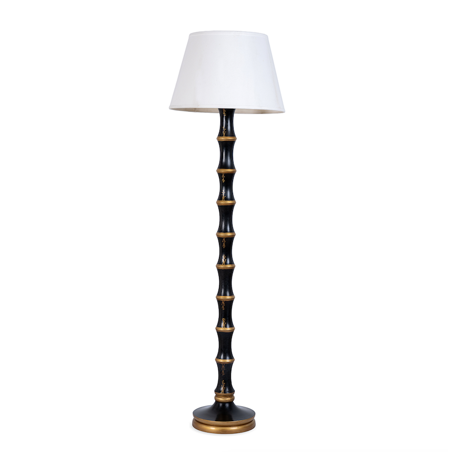 Black & Gold Bamboo Floor Lamp (sold without lampshade)