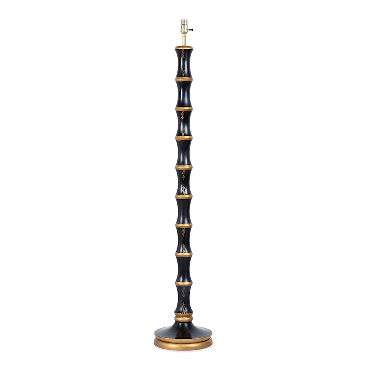 Black & Gold Bamboo Floor Lamp (sold without lampshade)
