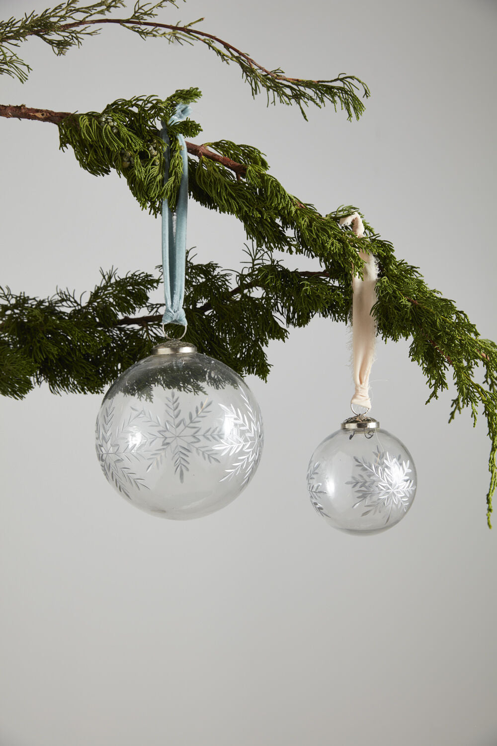 Silver Snow Ornament