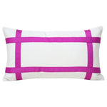 Solid White with Magenta Grosgrain Ribbon