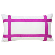 Solid White with Magenta Grosgrain Ribbon