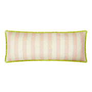 Queenie Palm Cabana Strip Fringe Pillow