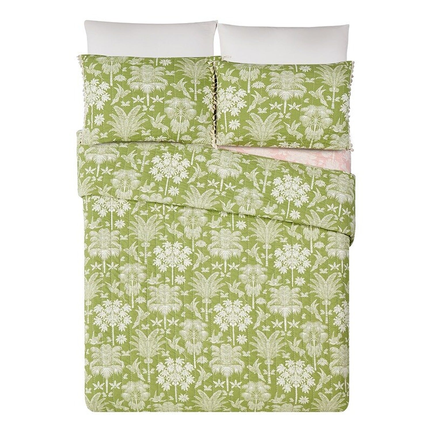 Queenie Royal Palm Quilt Set