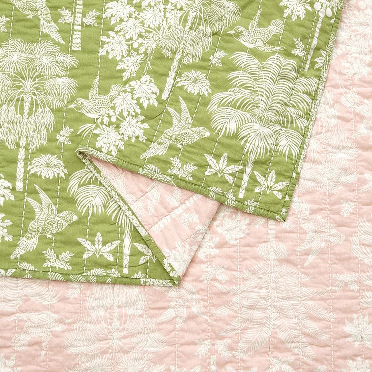 Queenie Royal Palm Quilt Set