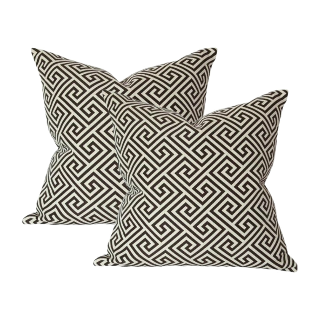 St Tropez Greek Key Java Indoor/Outdoor - Set of 2