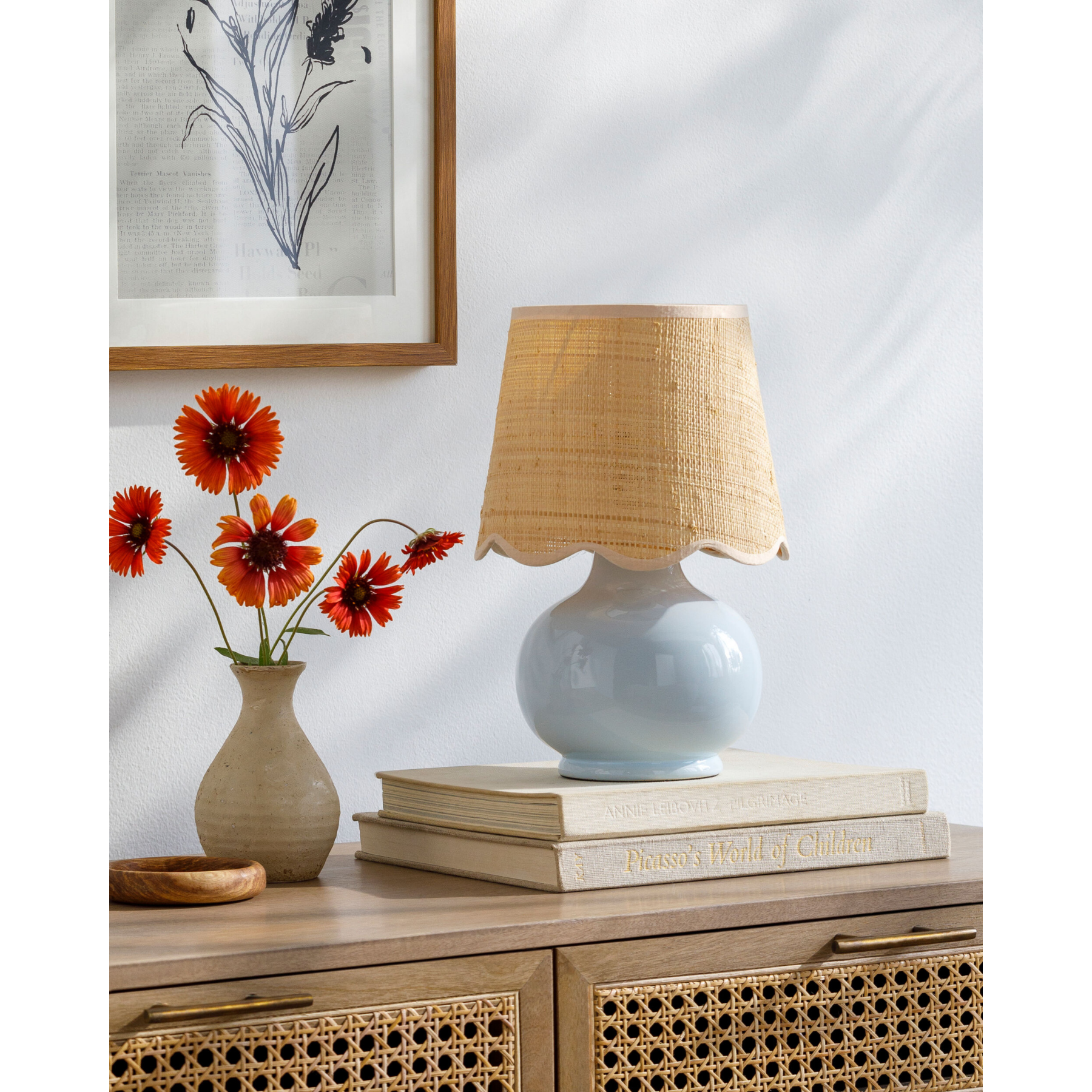 Stella Diminuta Accent Table Lamp (Scalloped Shade)