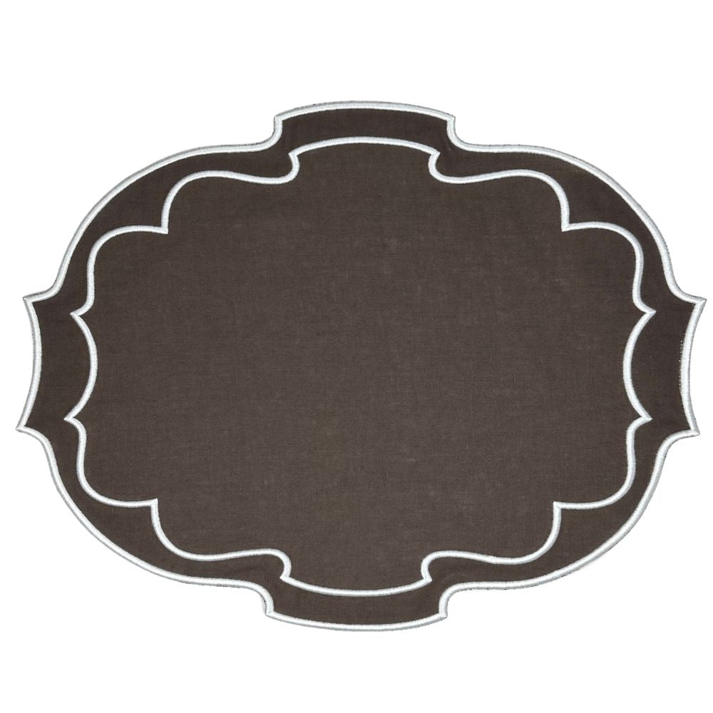 Studio Collection - Belle Placemat - Cocoa  (Set of 4)